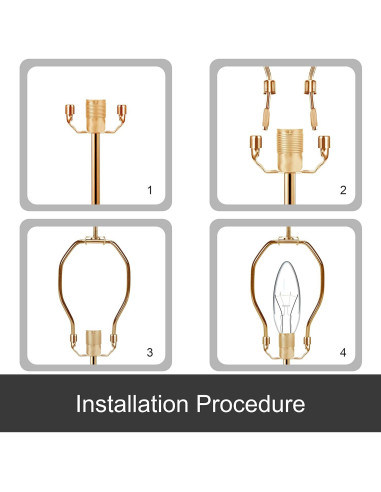 Soporte de Lámpara Dysmio 30,48 cm Acabado Latón Pulido 2 Pzas