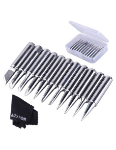 AUSTOR Kit 11 Puntas Soldador 900M-T + Paño Limpieza
