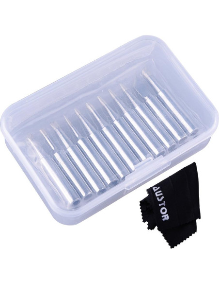 AUSTOR Kit 11 Puntas Soldador 900M-T + Paño Limpieza