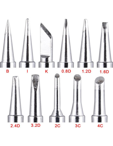 AUSTOR Kit 11 Puntas Soldador 900M-T + Paño Limpieza