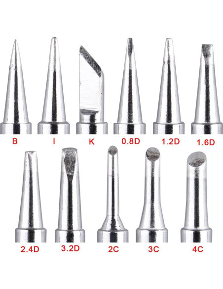 AUSTOR Kit 11 Puntas Soldador 900M-T + Paño Limpieza