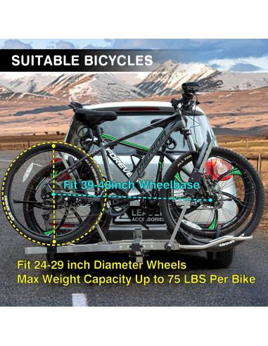 Soporte para Bicicletas Leader Accessories 2 Bicicletas 34 kg