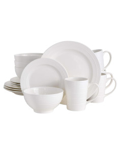 Juego de Vajilla Gibson Home Amelia Court 16 Piezas Blanco