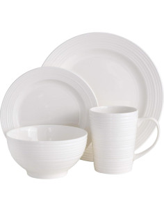 Juego de Vajilla Gibson Home Amelia Court 16 Piezas Blanco 2