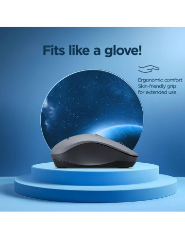 Lenovo WL310 Ratón Silencioso Bluetooth Ergonómico Gris