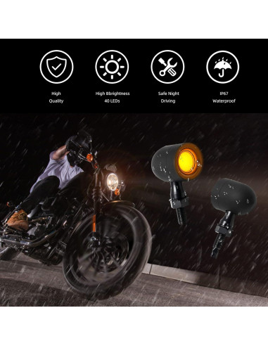 Señales de Giro LED BOSYCY FBM-2051-REAR-BK 2 Pcs