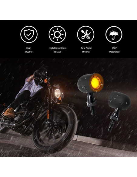 Señales de Giro LED BOSYCY FBM-2051-REAR-BK 2 Pcs