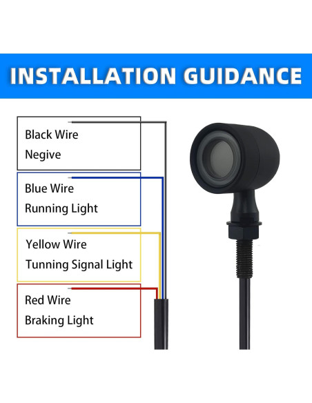 Señales de Giro LED BOSYCY FBM-2051-REAR-BK 2 Pcs