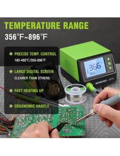 Estación de Soldadura WORKPRO 60W Pantalla Digital 5 Puntas 2