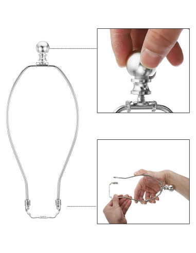 Soporte para Lámpara PATIKIL 28cm Cromo 2 Juegos DIY