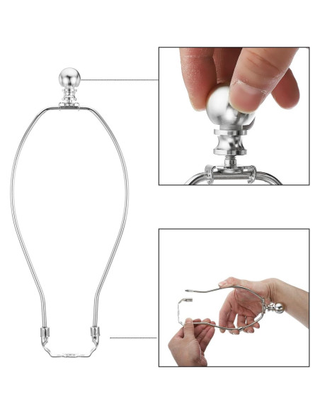 Soporte para Lámpara PATIKIL 28cm Cromo 2 Juegos DIY