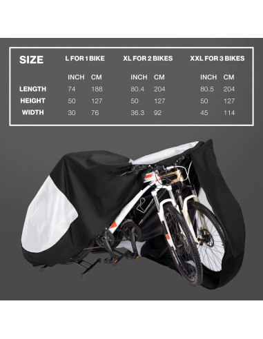 Funda para 2 Bicicletas Team Obsidian XL Impermeable