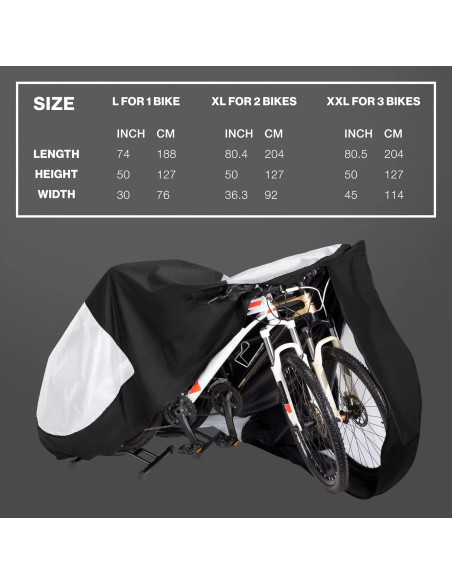 Funda para 2 Bicicletas Team Obsidian XL Impermeable