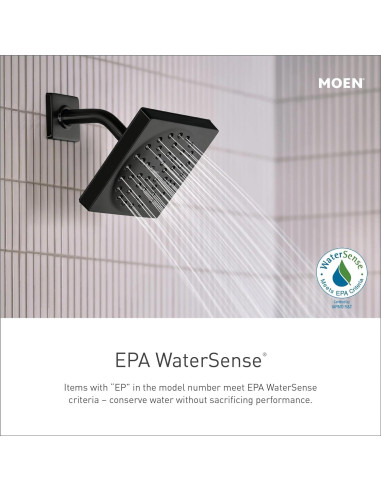 Kit Trim Ducha Moen T2903EPBL Negro Mate Eco-Desempeño