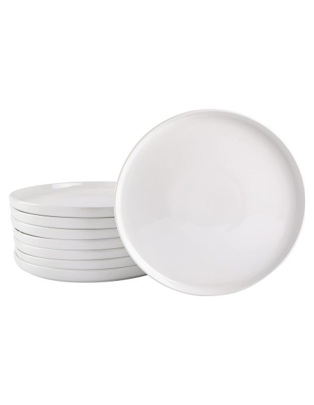 Juego de Platos de Cena Gibson Home Oslo 8 Piezas Blanco