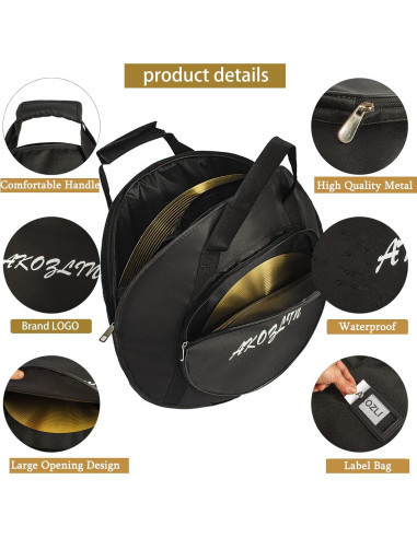 Bolsa para Platillos AKOZLIN 21" Acolchada Impermeable