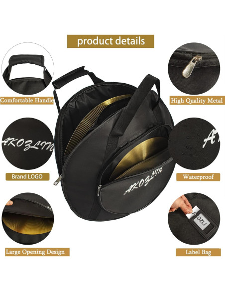 Bolsa para Platillos AKOZLIN 21" Acolchada Impermeable