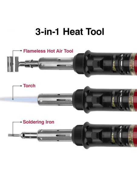 Soldador a Gas Master UT-100SiK Sin Cable 3 en 1