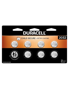 Batería de Litio Duracell CR2032 x8 con Seguridad Infantil