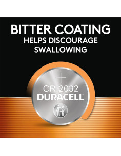 Batería de Litio Duracell CR2032 x8 con Seguridad Infantil 2