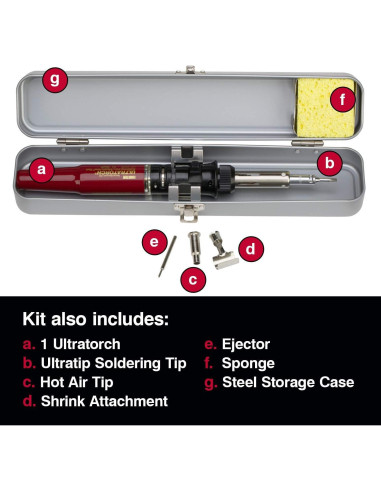 Soldador a Gas Master UT-100SiK Sin Cable 3 en 1