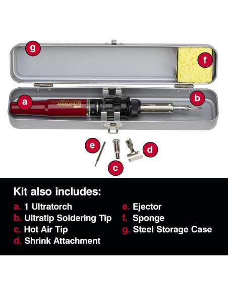 Soldador a Gas Master UT-100SiK Sin Cable 3 en 1