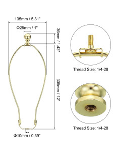 Kit de Lámpara PATIKIL 30.5cm con Soportes Desmontables 2