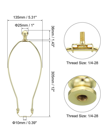 Kit de Lámpara PATIKIL 30.5cm con Soportes Desmontables