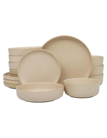 Vajilla Gibson Soho Lounge Pasco 16 Piezas Cerámica Crema