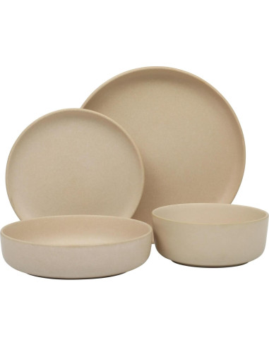 Vajilla Gibson Soho Lounge Pasco 16 Piezas Cerámica Crema