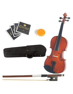 Mendini Viola 16" MA250 Madera Sólida con Estuche y Arco