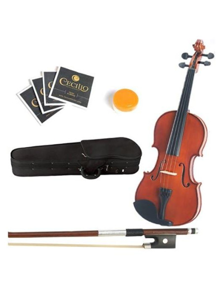 Mendini Viola 16" MA250 Madera Sólida con Estuche y Arco