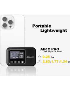 Mini Bomba Eléctrica de Bicicleta PO13ON Air2 Pro 120 PSI 2