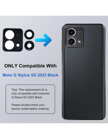 Paquete de 3 Lentes Moto G Stylus 5G 2023 XT2315 Cristal