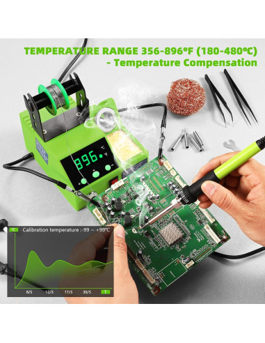 Estación de Soldadura Crtsweker 100W Digital con Accesorios