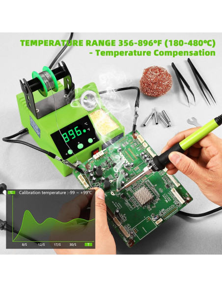 Estación de Soldadura Crtsweker 100W Digital con Accesorios