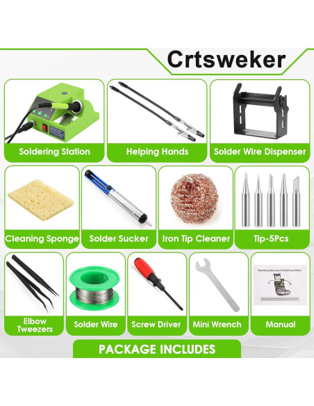 Estación de Soldadura Crtsweker 100W Digital con Accesorios
