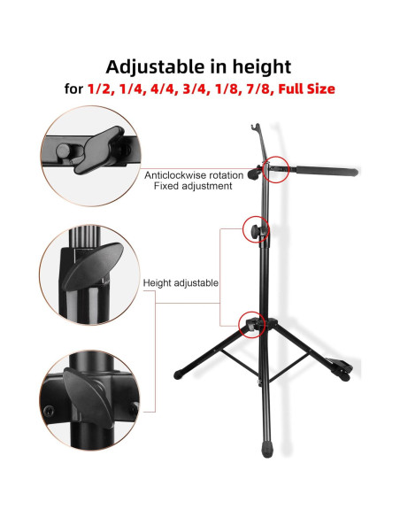 Soporte de Cello Ajustable Mr.Power para Tamaños 1/2 a 4/4