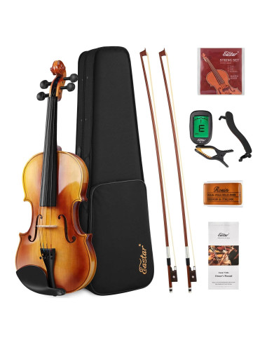 Violín Eastar 4/4 EVA-330 Madera Sólida con Accesorios