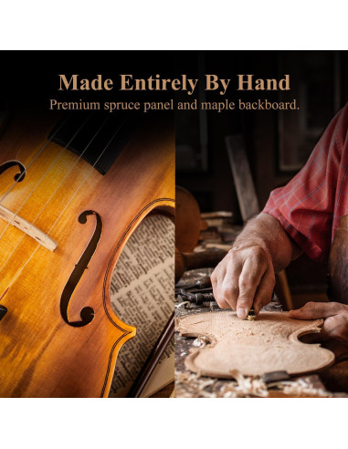 Violín Eastar 4/4 EVA-330 Madera Sólida con Accesorios