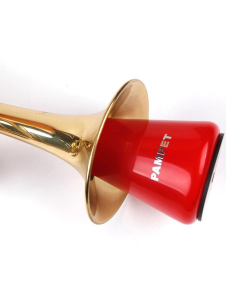 Silenciador de Trompeta PAMPET Rojo Práctico y Ligero