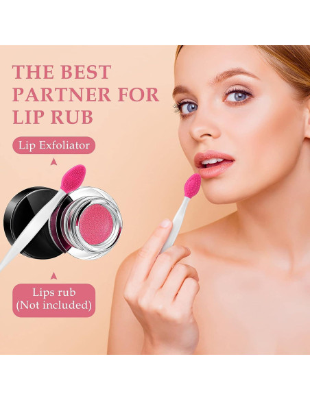 5 Pcs Cepillo Exfoliante de Labios Silicona WLLHYF 14.5 cm
