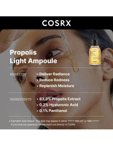 Suero Iluminador COSRX Propolis 30ml - Hidratante Piel Sensible