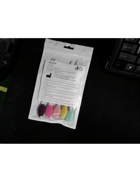 5 Pcs Cepillo Exfoliante de Labios Silicona WLLHYF 14.5 cm