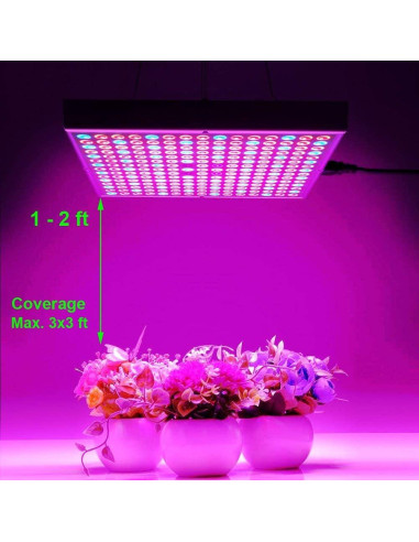 Luz de Crecimiento LED Venoya 225 LEDs 75W Espectro Completo