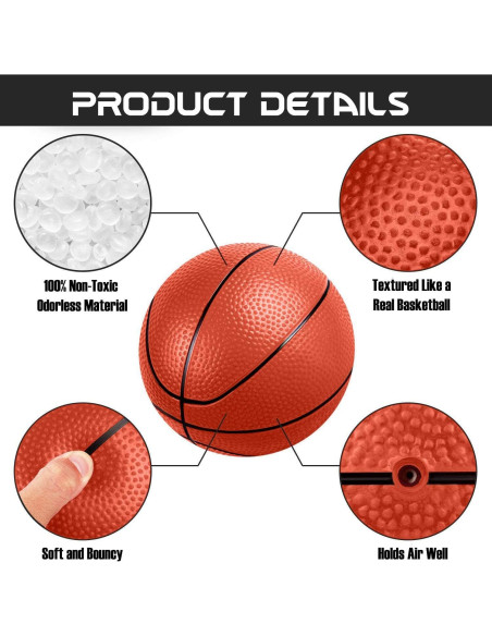 Balones de Baloncesto Inflables Liberty Imports 15 cm - 4 Pcs