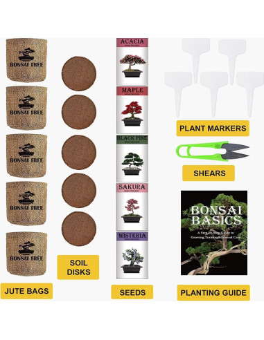 Kit de Jardinería Interior Meekear con Discos de Tierra y Bolsas