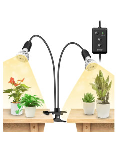 Luz de Crecimiento LED SANSI 20W con Clip y Temporizador