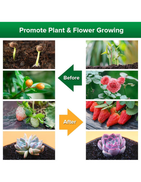 Luz de Crecimiento LED SANSI 20W con Clip y Temporizador