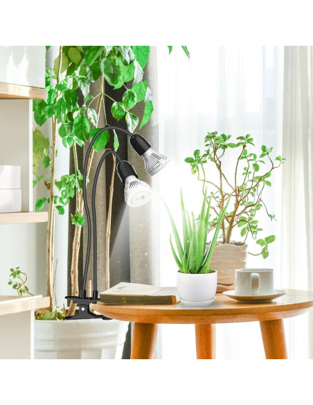 Luz de Crecimiento LED SANSI 20W con Clip y Temporizador